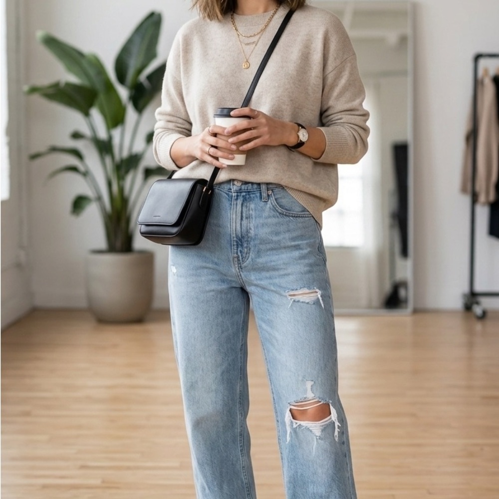 Levi’s 94 Baggy Light Wash Ripped Jeans